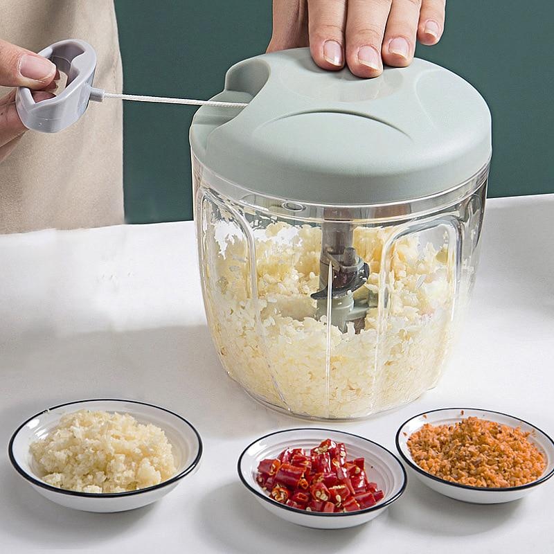 Kitchen Gadgets Under 500 - Hachoir à viande manuel 500/900ML, presse-ail
