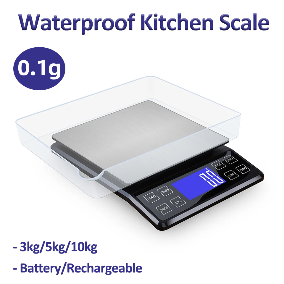 Kitchen Gadgets Cool - Balance de cuisine numérique étanche en