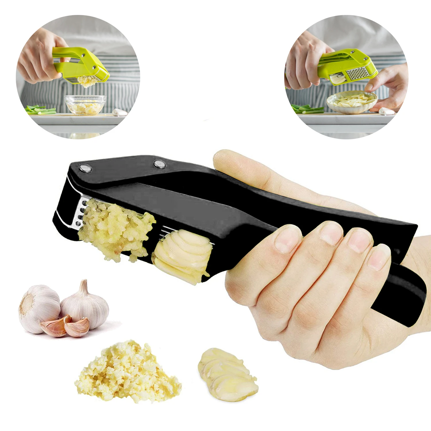 Kitchen Gadgets Cool - 2 en 1 presse-ail et trancheuse